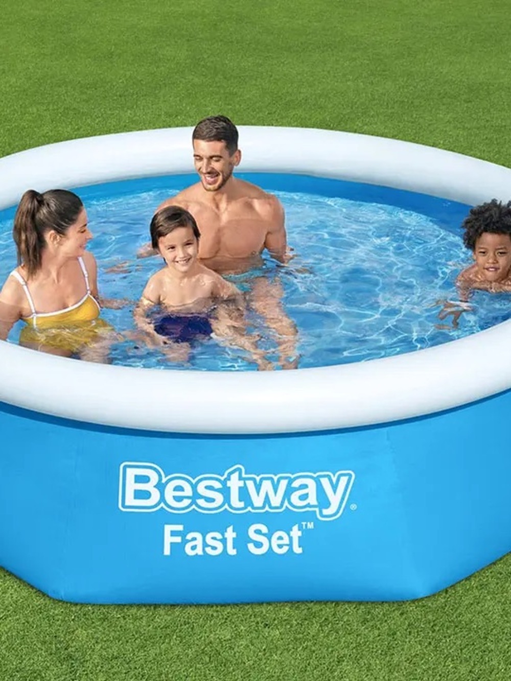 Bestway Fast Set Inflatable Pool - Blue & White 12x30 no pump